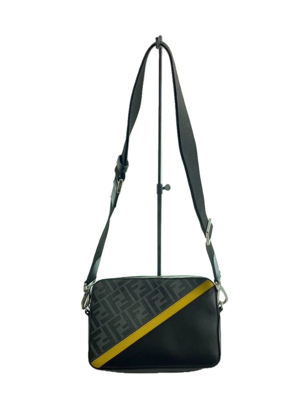 Fendi Shoulder Bag Leather Black All over